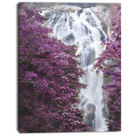 klonglan waterfall floral canvas art print  PT7113