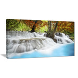 roaring erawan waterfall landscape canvas print PT7116