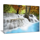 roaring erawan waterfall landscape canvas print PT7116
