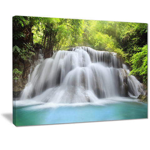 white huai mae kamin waterfall canvas art print PT7119