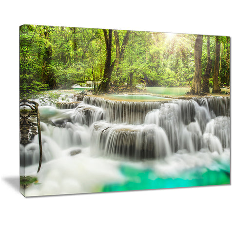 kanchanaburi erawan waterfall photo canvas print PT7122