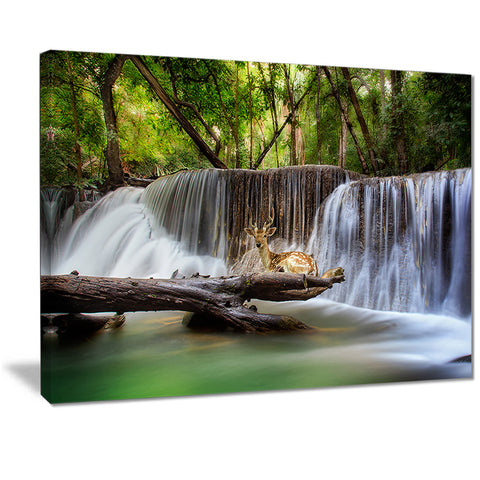 huai mae kamin waterfall photo canvas art print PT7123