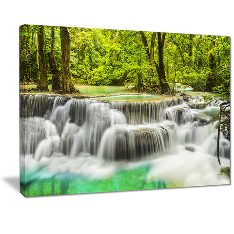 erawan waterfall view photography canvas print PT7125