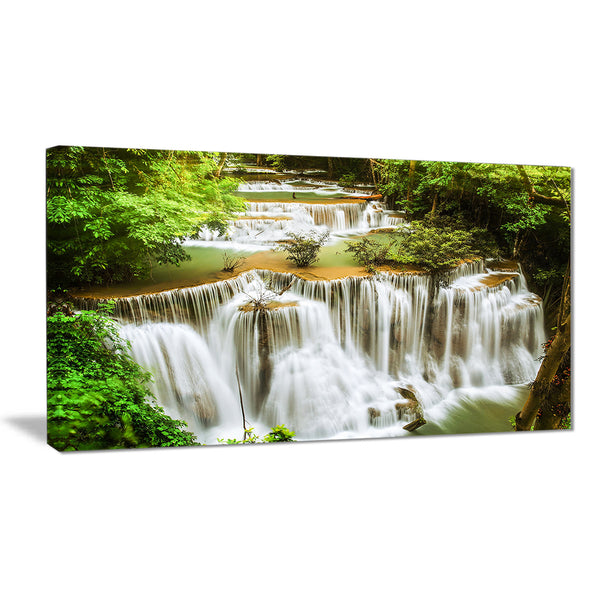 green huymea kamin waterfall photo canvas print PT7126