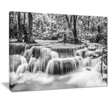 white erawan waterfall landscape photo canvas print  PT7131