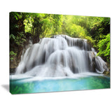 rushing huai mae kamin waterfall landscape photo canvas print PT7135