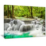 panoramic erawan waterfall landscape photo canvas print PT7137