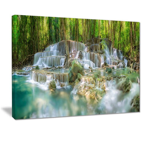 level 6 of huaimaekamin waterfall landscape canvas print PT7138