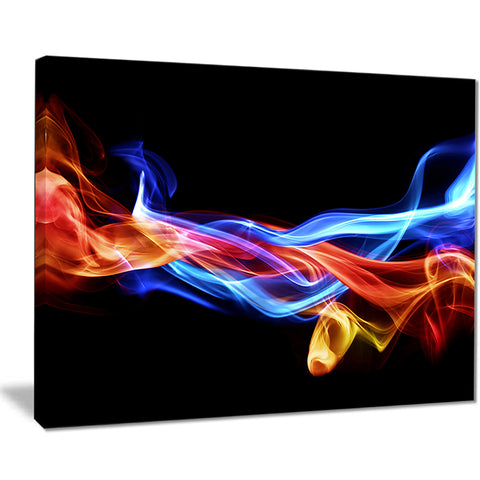 fire and ice design abstract digital art canvas print PT7145