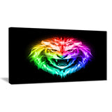 colorful fire lion animal digital art canvas print PT7167