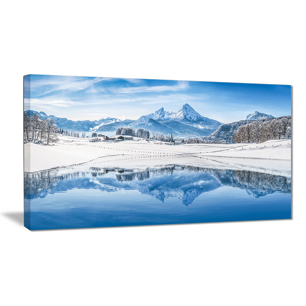 icy winter mountain alps landscape photo canvas print PT7177