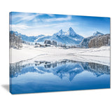 icy winter mountain alps landscape photo canvas print PT7177