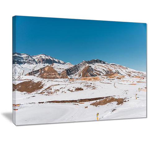 winter mountains in azerbaijan landscape photo canvas print PT7179