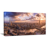 sunset through clouds in london photo canvas print PT7202