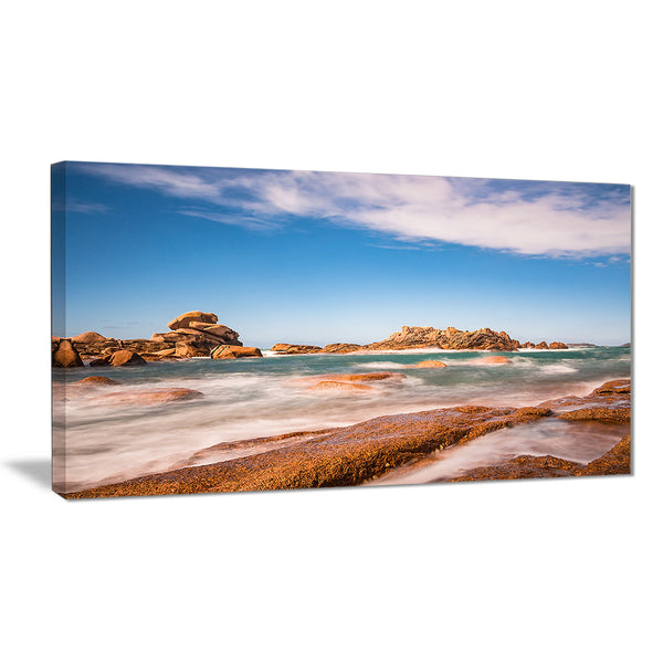 atlantic ocean cost in brittany photo canvas print PT7205