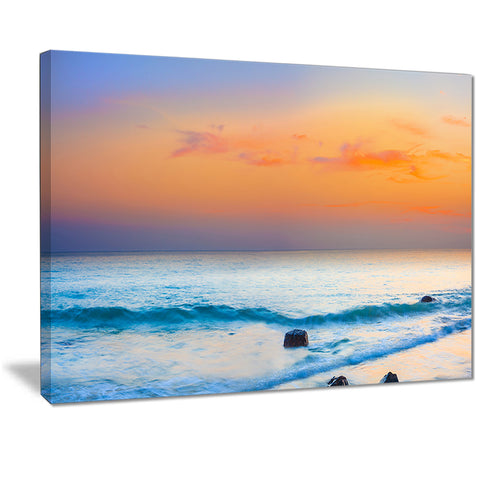 orange sunset panorama photo canvas art print PT7206