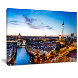 berlin sunset panorama cityscape photo canvas art print PT7209