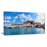 panorama of ibiza spain cityscape photo canvas art print PT7225