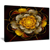 dark gold fractal flower digital art canvas print  PT7248