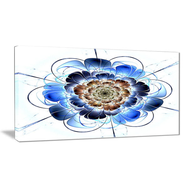 dark blue fractal flower digital art floral canvas print PT7253