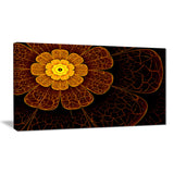 symmetrical orange fractal flower digital art floral canvas print PT7260