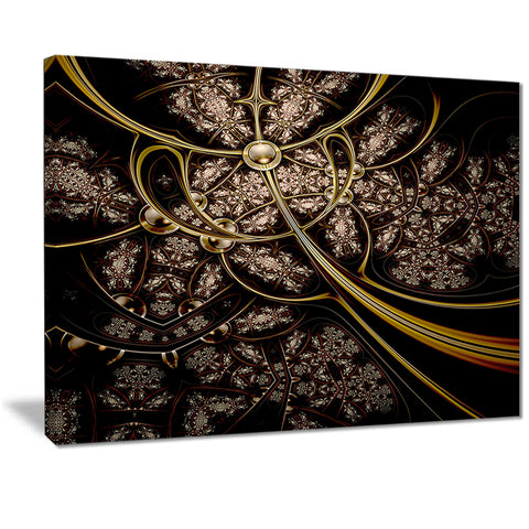 symmetrical metallic fabric digital art canvas print PT7265