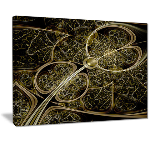 yellow metallic fabric pattern digital art canvas print PT7267