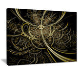 gold metallic fabric pattern digital art canvas print PT7270