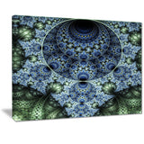 blue and green spiral fractal art digital canvas art print PT7280