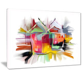 building illustration painting abstract canvas art print PT7316