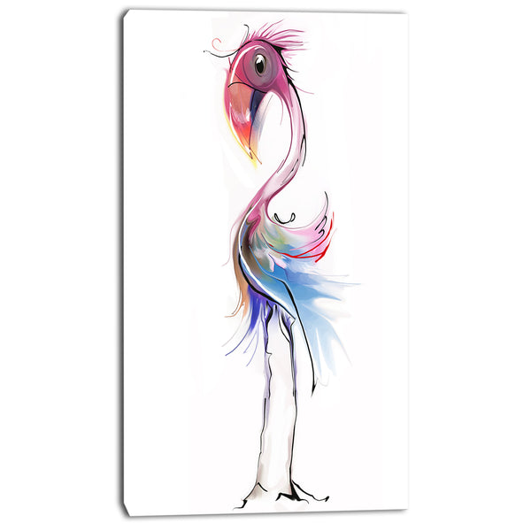 flamingo illustration digital art animal canvas art PT7321