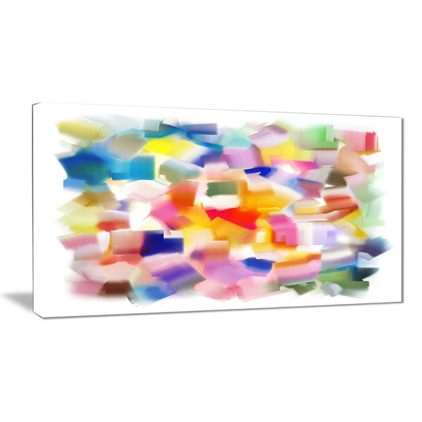 colorful stain design without grid abstract painting canvas print PT7343