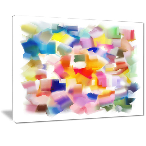 colorful stain design without grid abstract painting canvas print PT7343