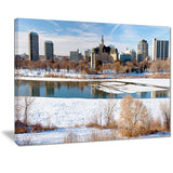 city of saskatoon winter panoramic landscape canvas art print PT7344