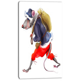 rat in santa's dressing digital art canvas print  PT7353