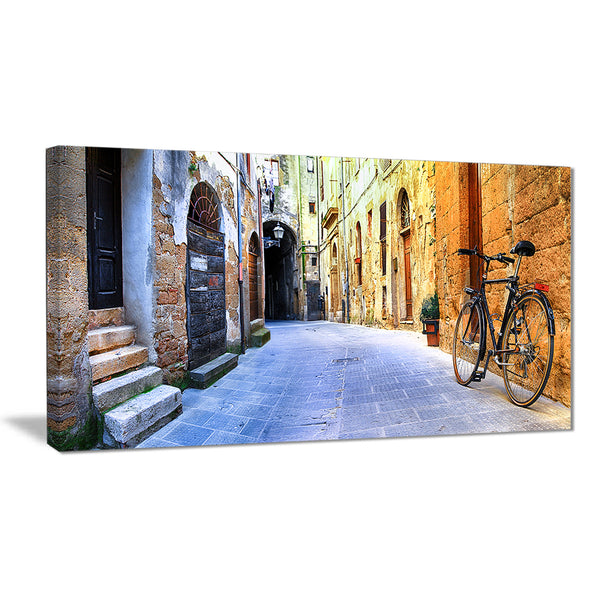 pictorial street of old italy cityscape canvas art print PT7354