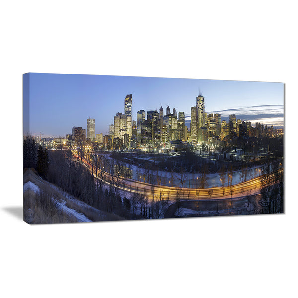 downtown calgary cityscape photo canvas print PT7364