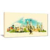buenos aires panoramic view cityscape watercolor canvas print PT7368