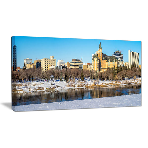 saskatoon skyline landscape photo canvas art print PT7372