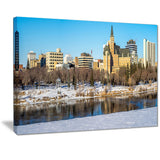 saskatoon skyline landscape photo canvas art print PT7372