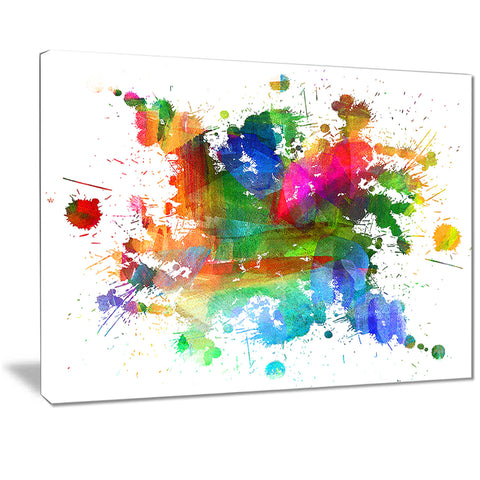 splashes of colors abstract oil painting canvas print PT7400