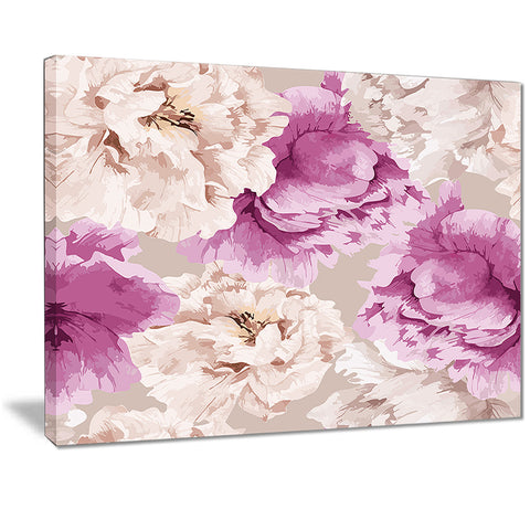 peony floral pattern floral art canvas print PT7409