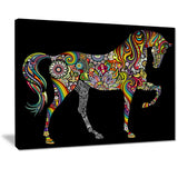 horse and rainbow animal digital art canvas print PT7410