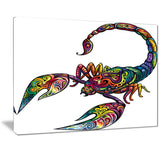cheerful scorpion animal digital art canvas print PT7415