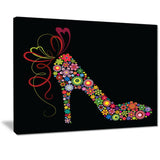colorful shoe with a bow digital art print on canvas PT7418