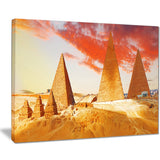 great pyramids at giza landscape canvas art print  PT7435