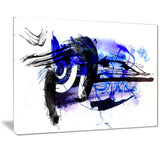 blue stain abstract modern abstract art canvas print PT7439