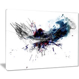 dark blue multicolor stain abstract watercolor canvas print PT7442