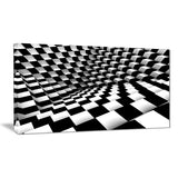 oPTical black and white pattern abstract canvas art print PT7451