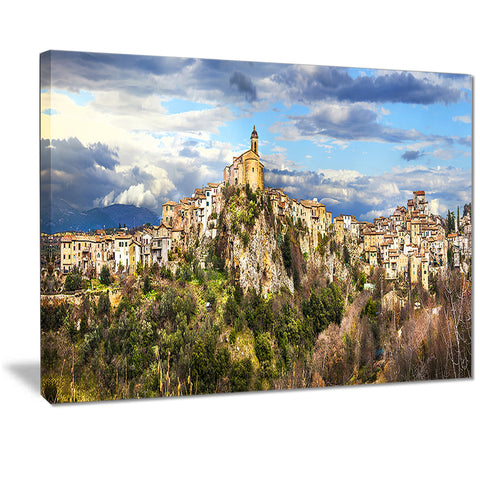 toffia hilltop village italy landscape canvas art print  PT7454